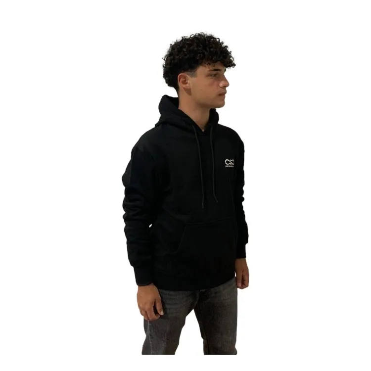 Propaganda E250 Novanta Hoodie Felpa con Cappuccio in Cotone Felpato Nero