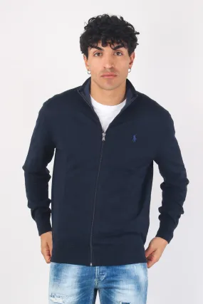 Pullover Cotone  Full Zip Hunter Navy