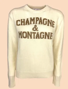 PULLOVER DONNA BIANCO CHAMPAGNE & MONTAGNE