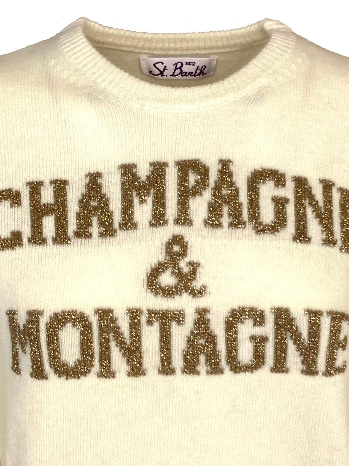 PULLOVER DONNA BIANCO CHAMPAGNE & MONTAGNE