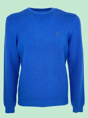 PULLOVER UOMO AZZURRO MISTO LANA