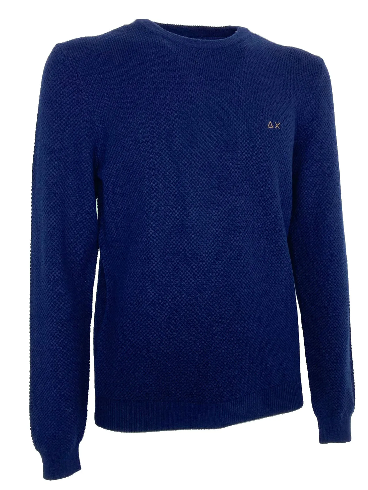 PULLOVER UOMO BLU MISTO LANA