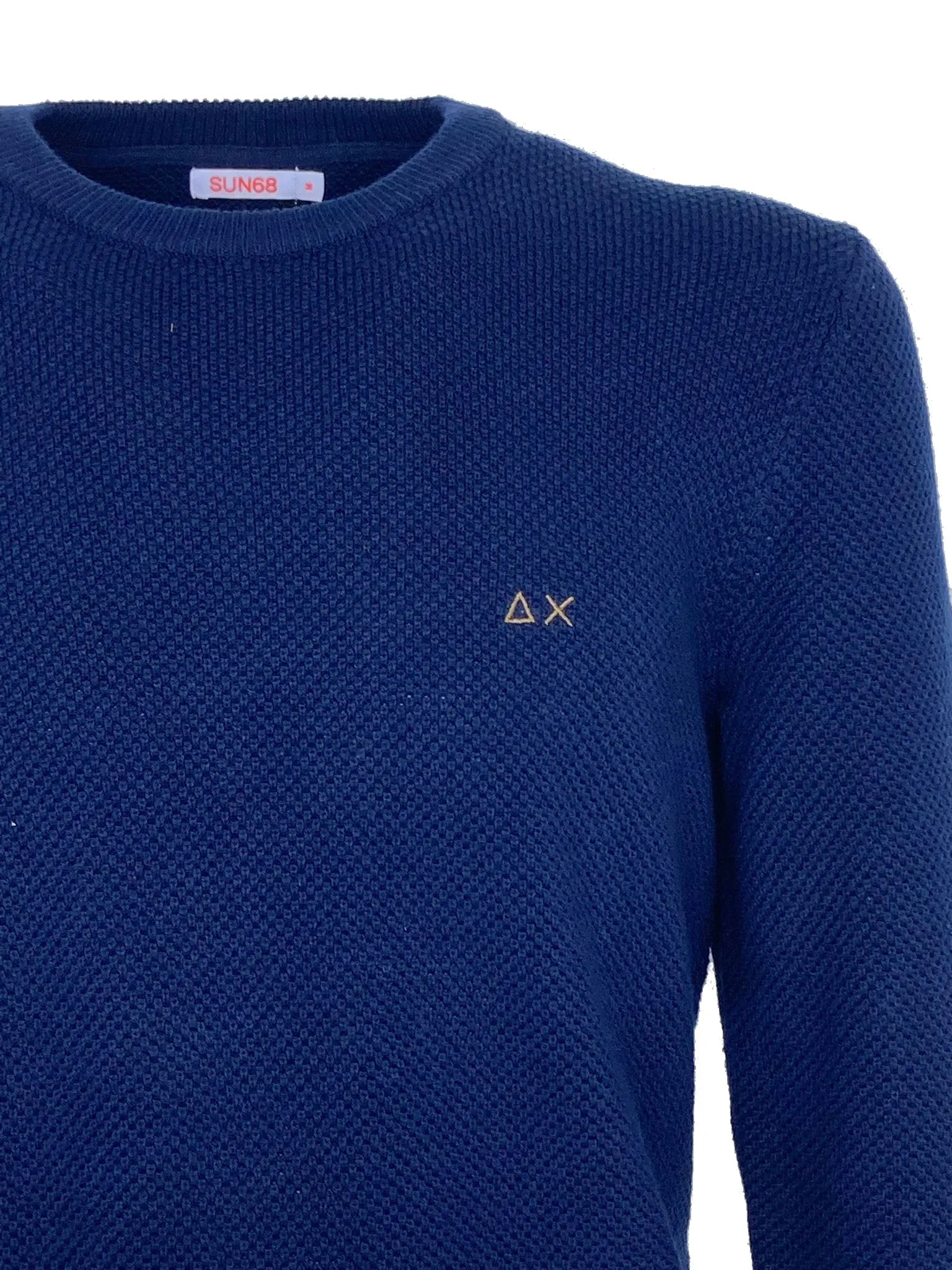 PULLOVER UOMO BLU MISTO LANA