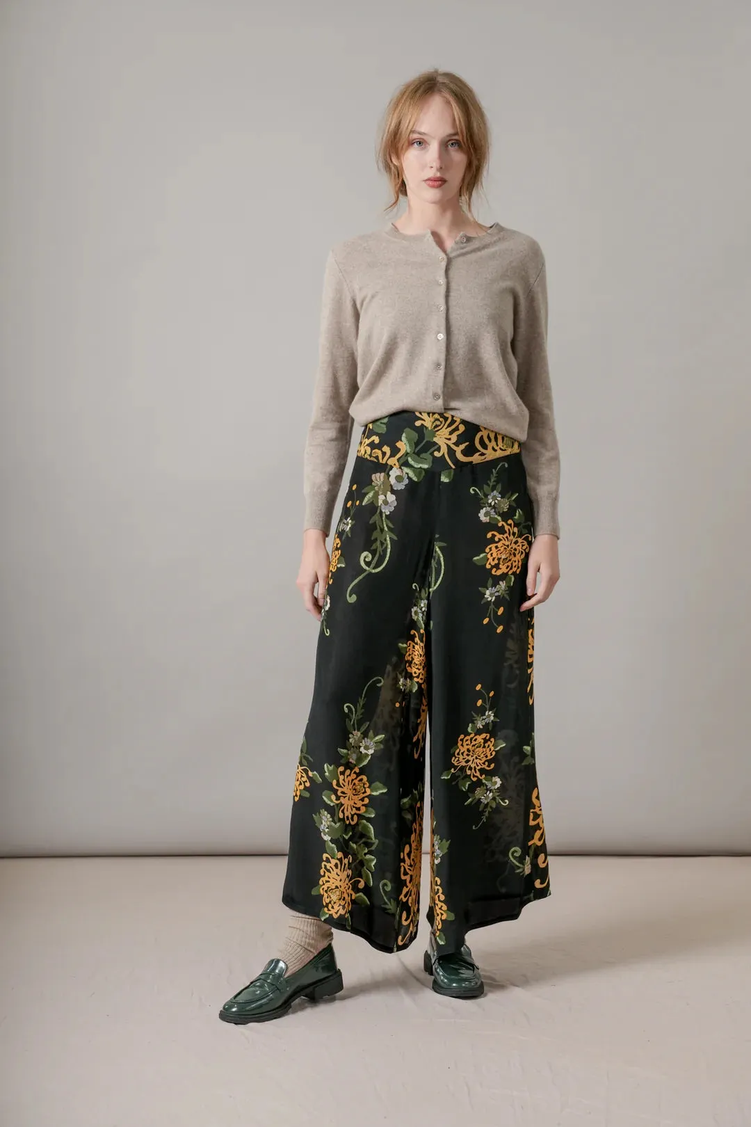 Sacs of Ashbourne   One Hundred Stars Palazzo Pants Chrysanthemum Black