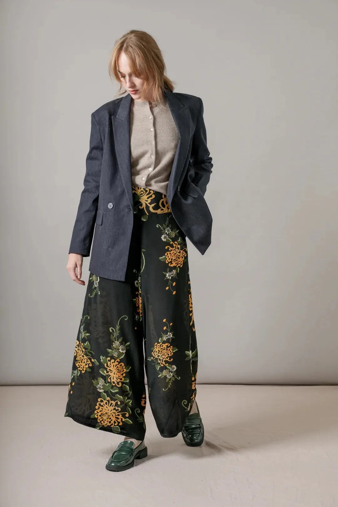 Sacs of Ashbourne   One Hundred Stars Palazzo Pants Chrysanthemum Black