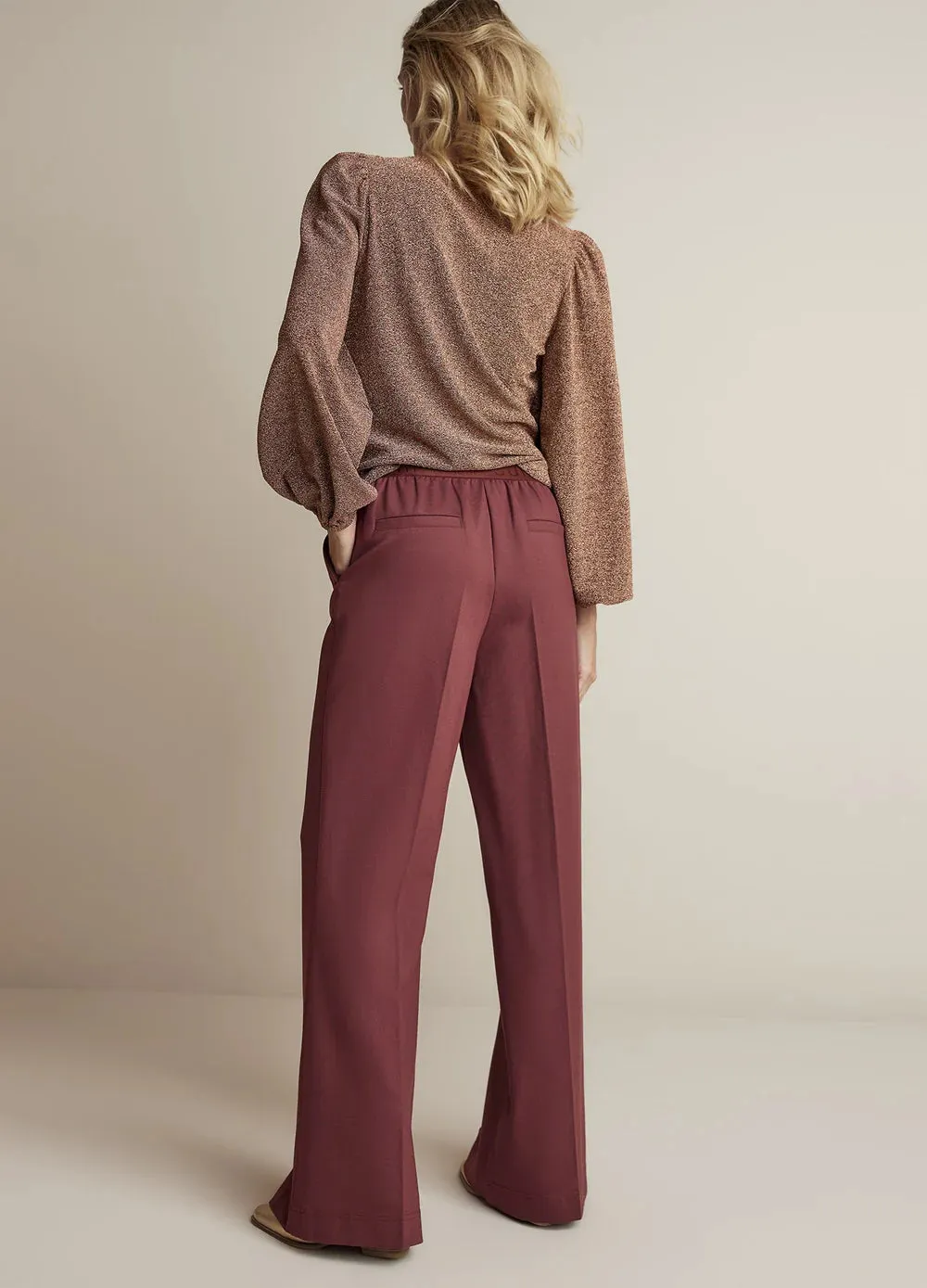 Sacs of Ashbourne   Summum Glittery Long Sleeves Top Rosewood