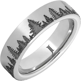 Serinium Forest Scene Ring with Satin Finish