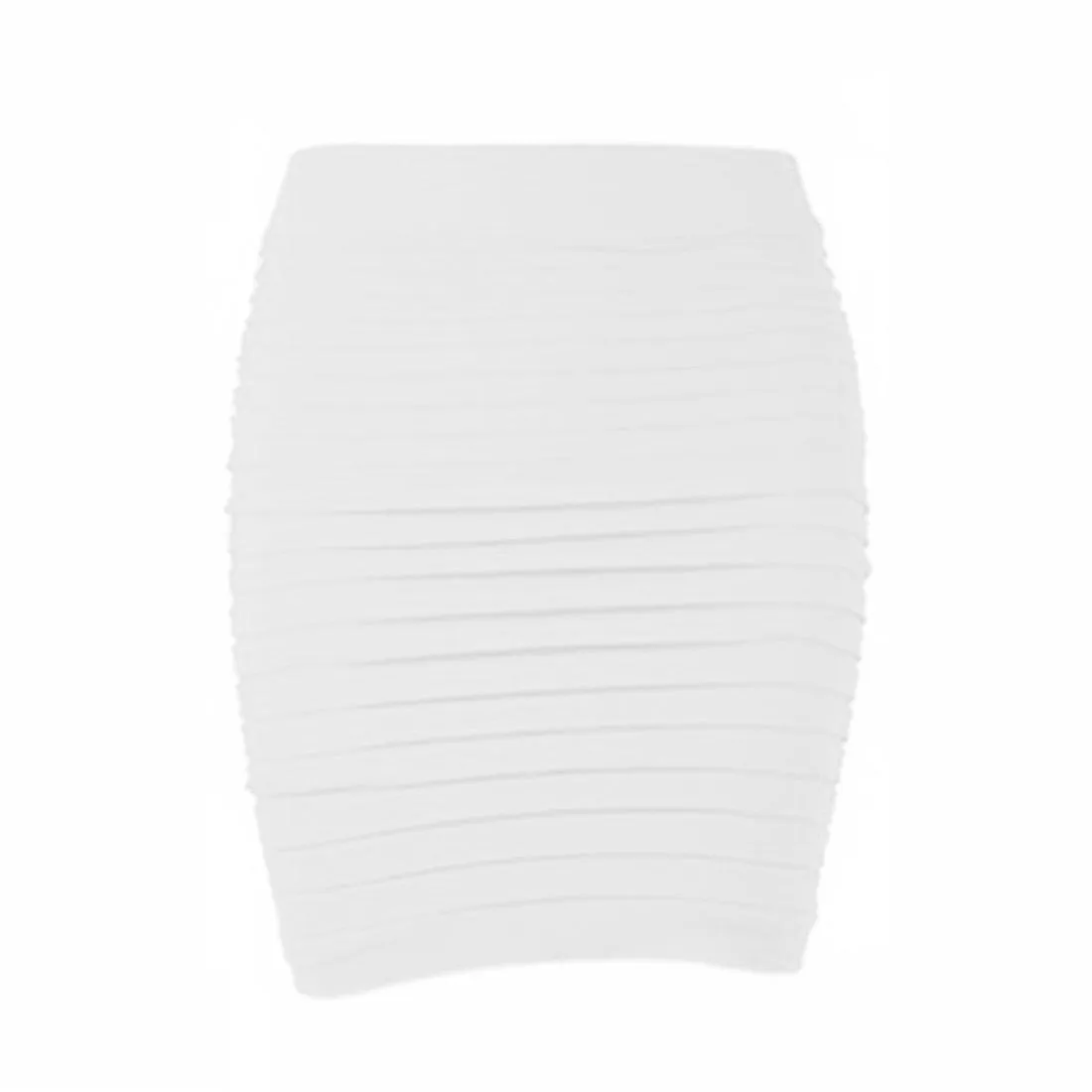 Short Elastic Pleated High Waist Slim Mini Skirt