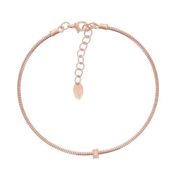 Single Strand DNA Rose Gold and Diamond Spring Bracelet