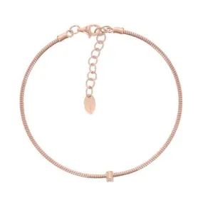 Single Strand DNA Rose Gold and Diamond Spring Bracelet