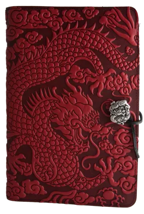 Small Leather Journal -  Cloud Dragon in Red