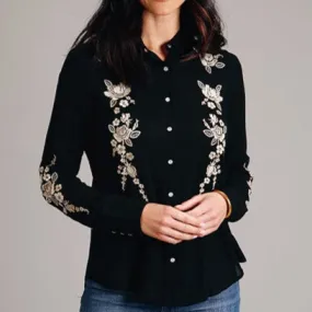 Stetson Women's Embroidered Back Crepe Western Shirt