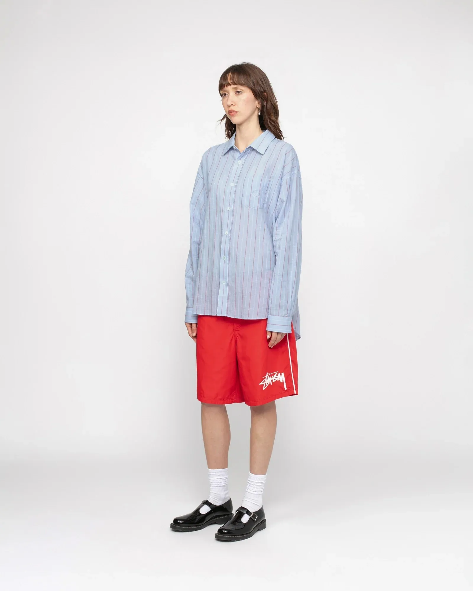 STUSSY  |Stripes Unisex Street Style Long Sleeves Cotton Logo