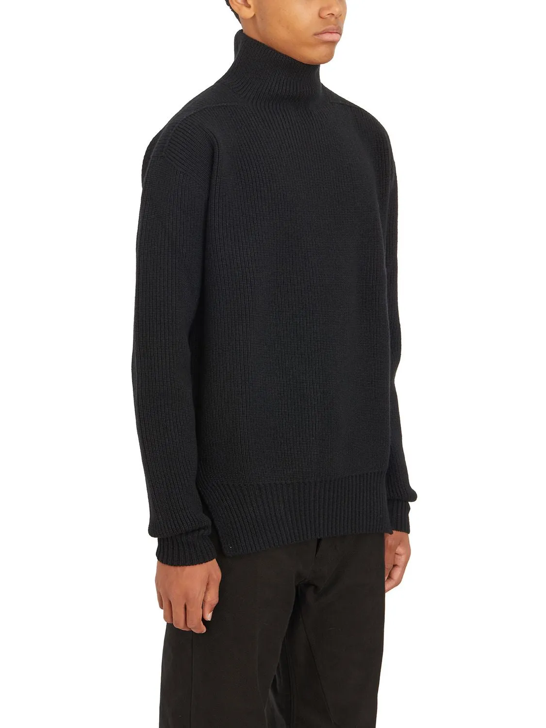 SWEATER FISHERMAN TABARD BLACK