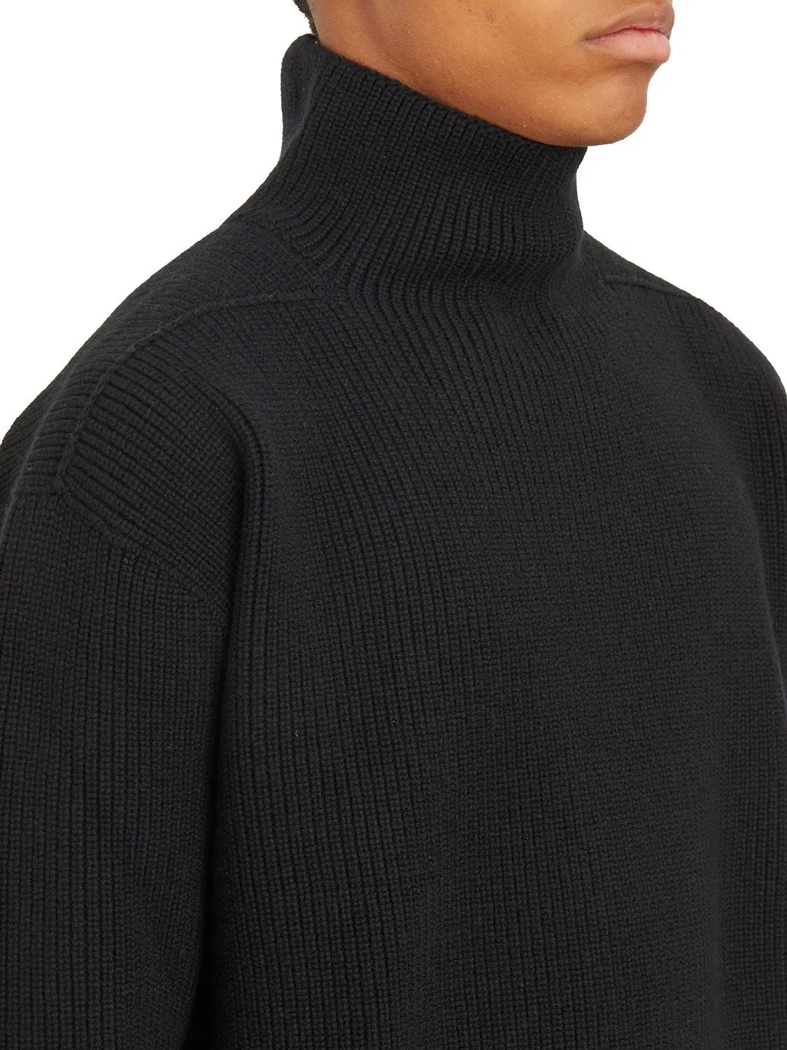 SWEATER FISHERMAN TABARD BLACK