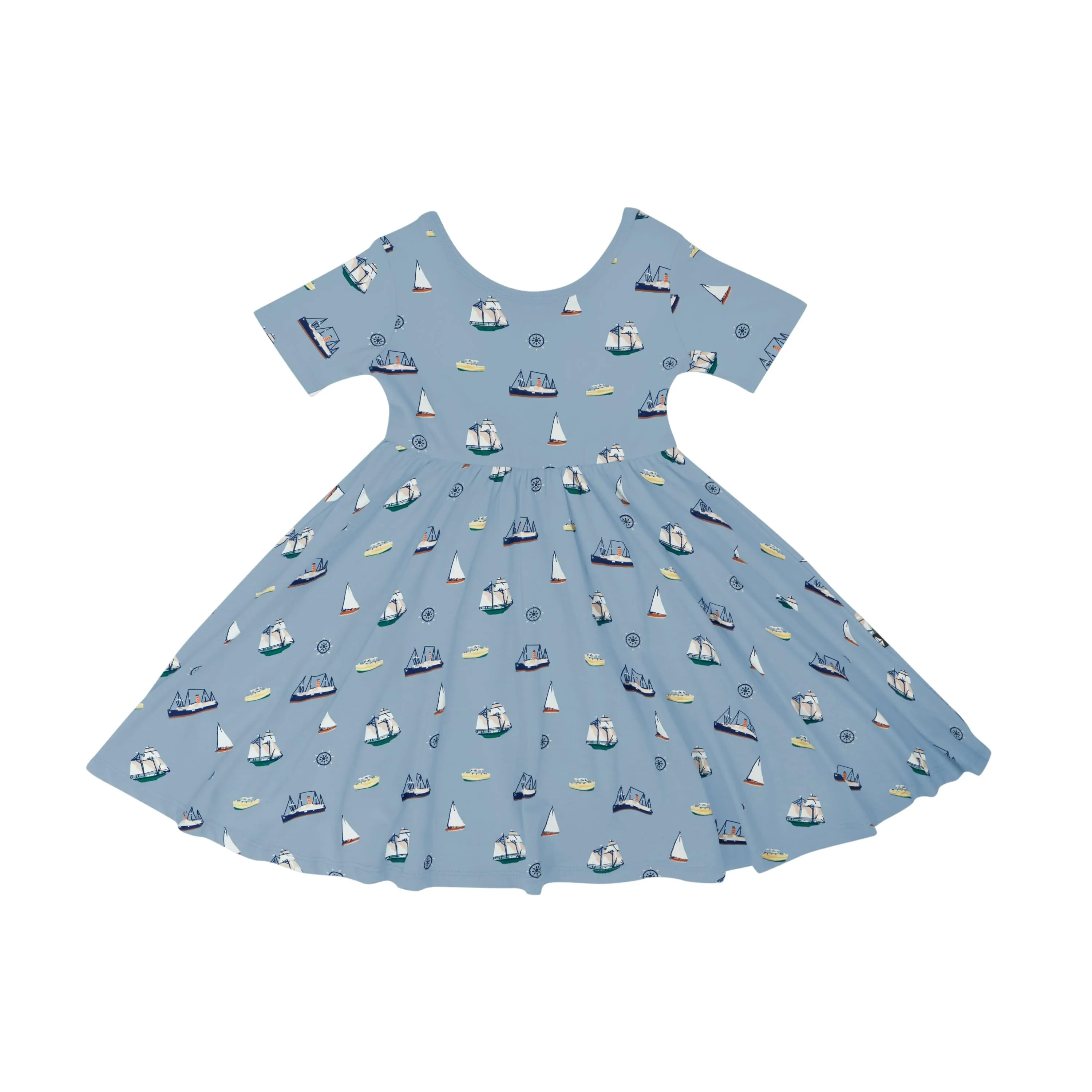 Twirl Dress in Vintage Boats