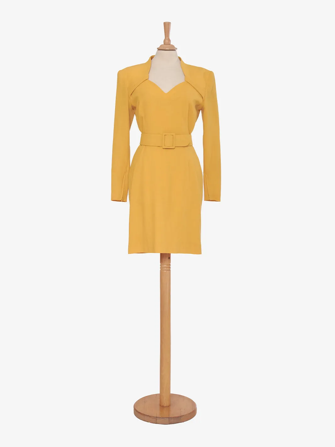 Vintage dress in yellow wool