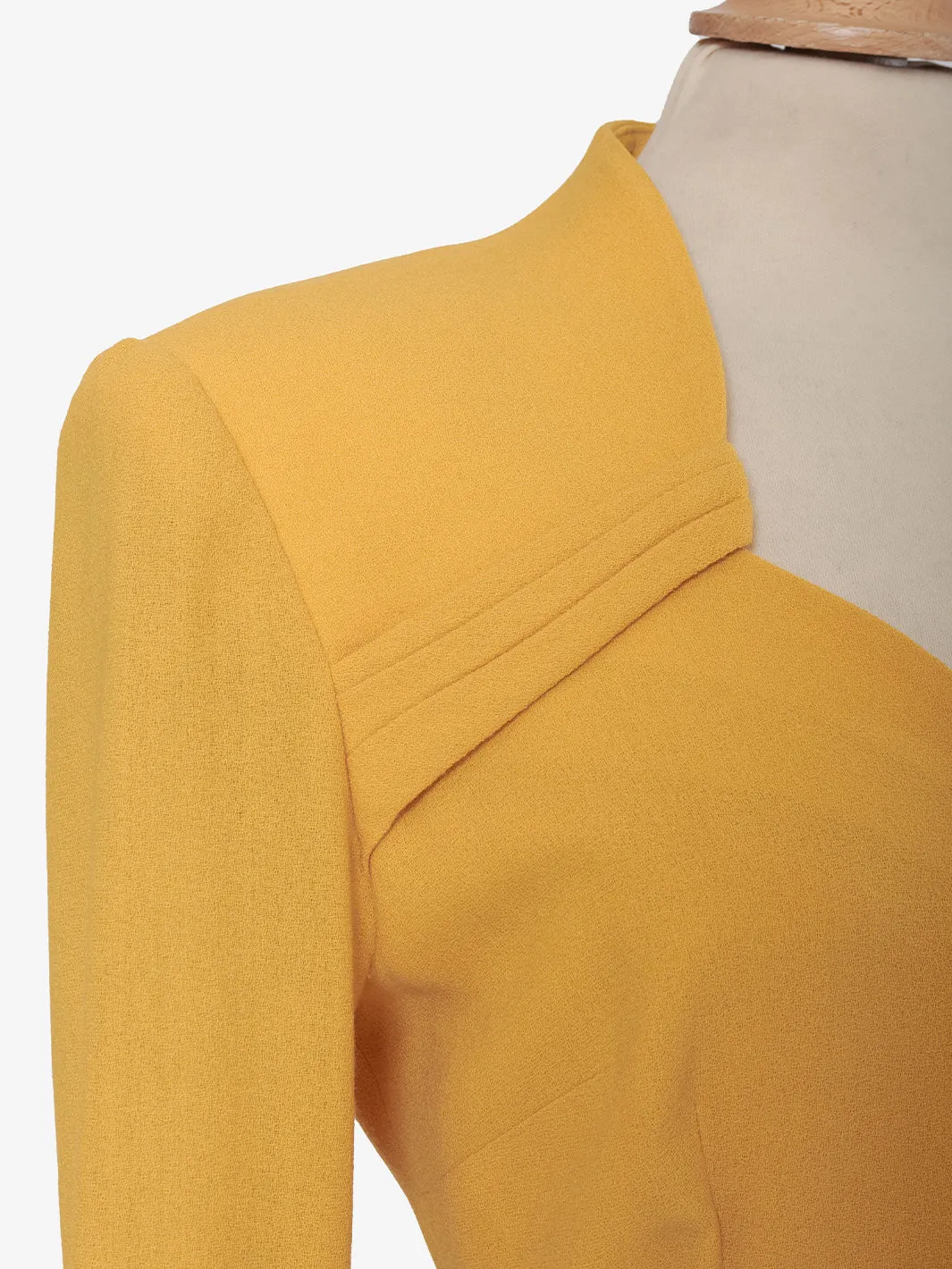 Vintage dress in yellow wool