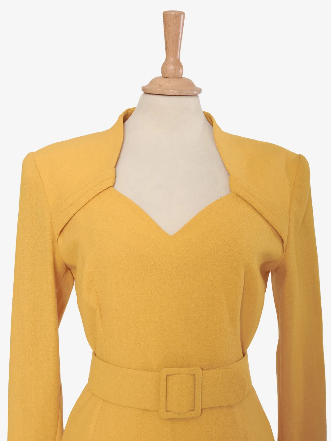 Vintage dress in yellow wool