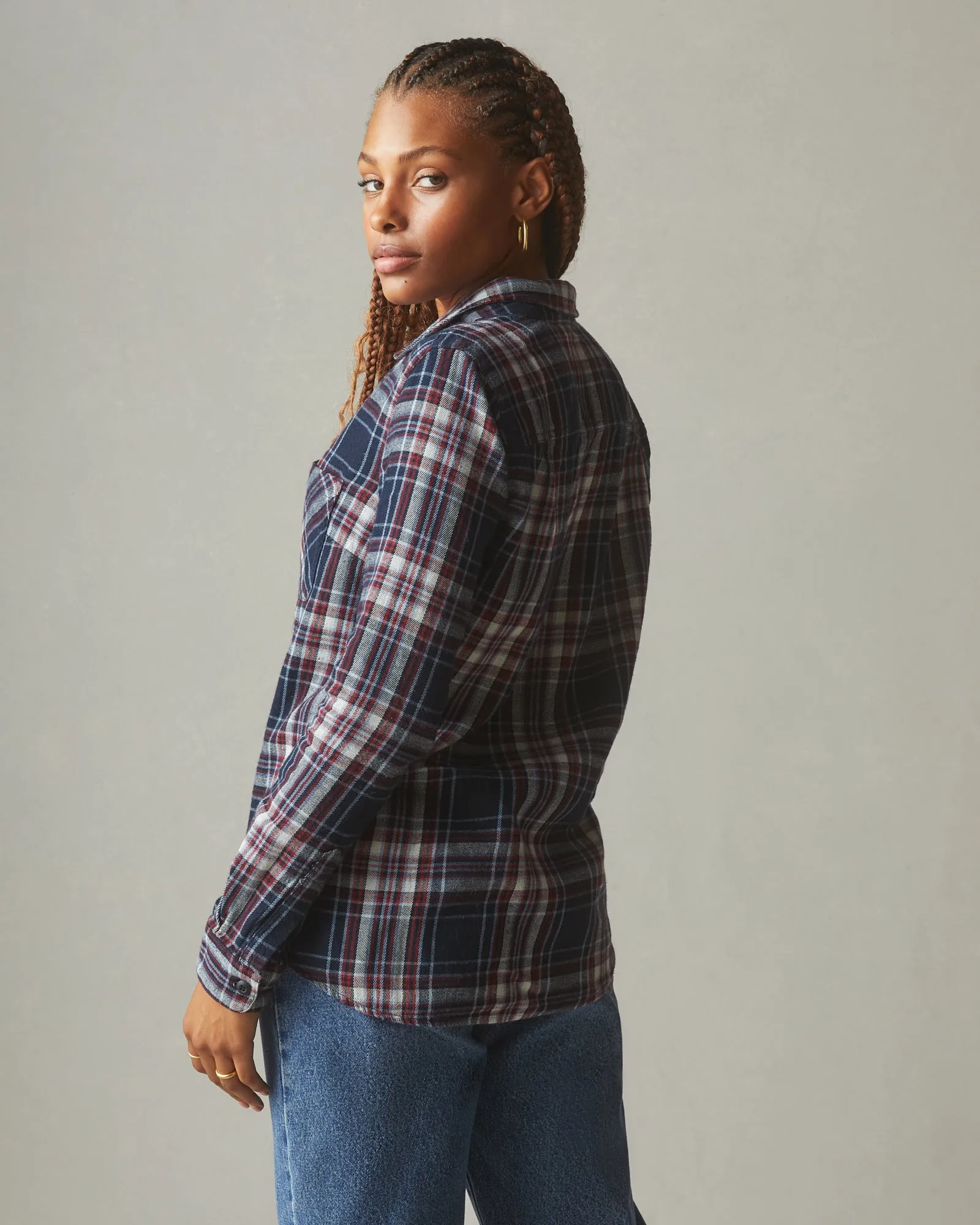 Vintage Flannel - Dress Navy Plaid