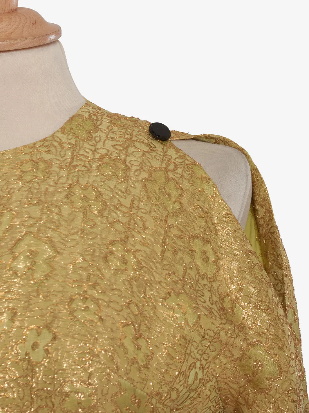 Vintage lurex brocade dress - ' 60s