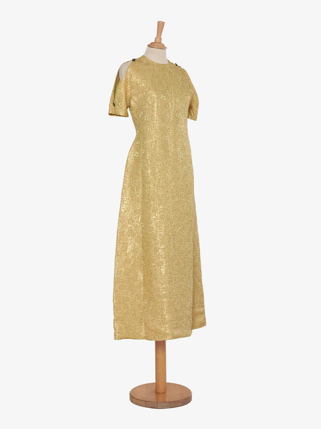 Vintage lurex brocade dress - ' 60s