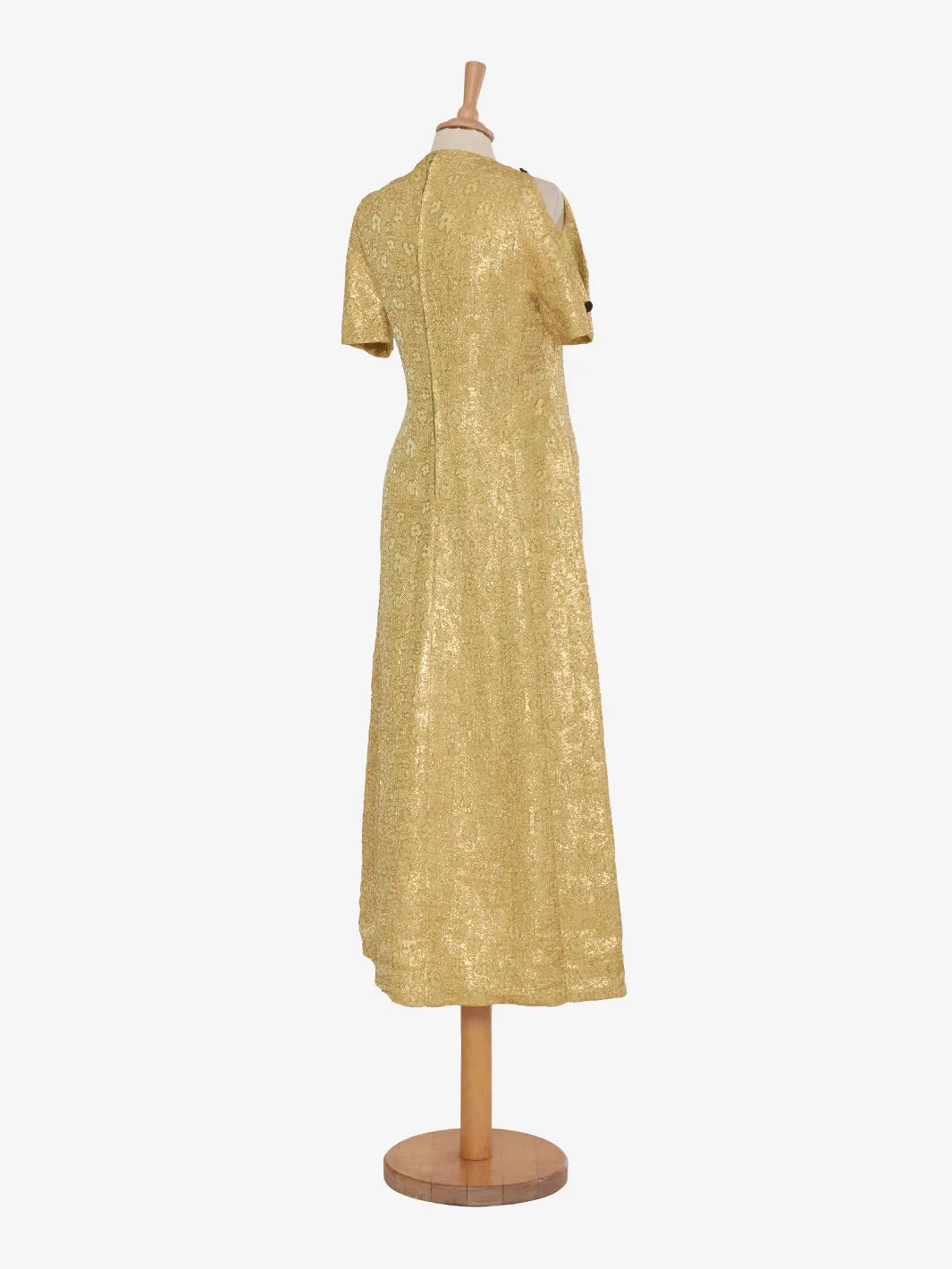 Vintage lurex brocade dress - ' 60s