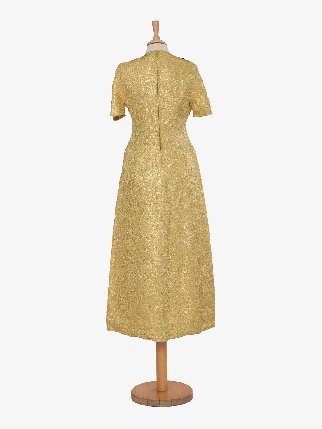 Vintage lurex brocade dress - ' 60s