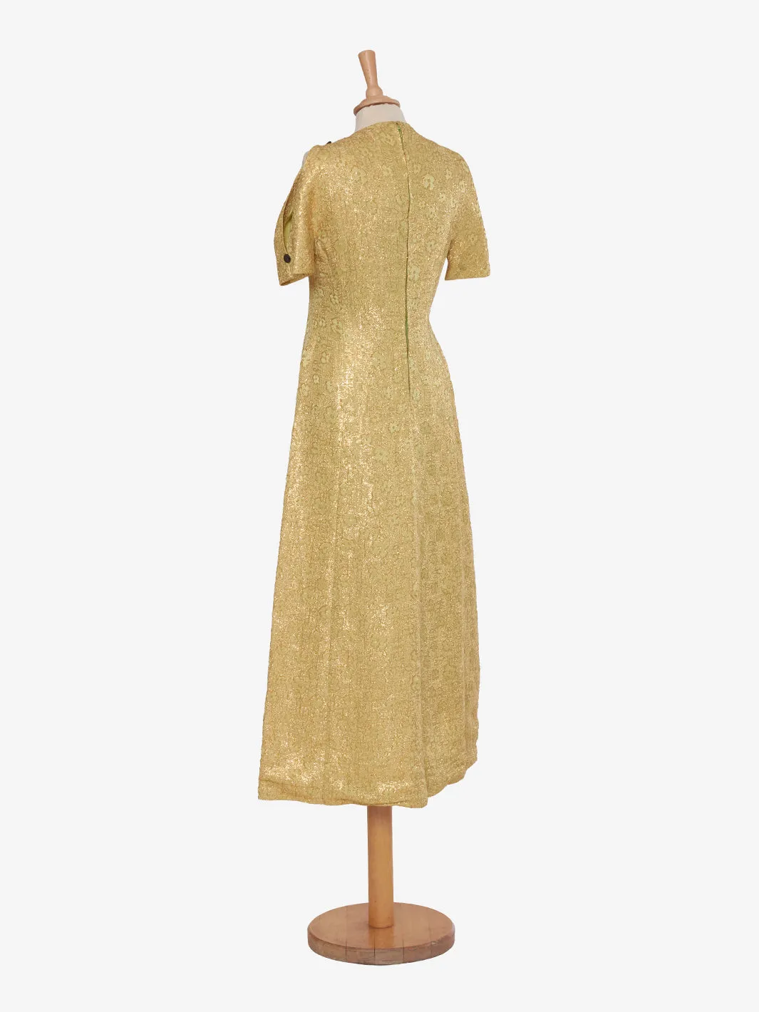 Vintage lurex brocade dress - ' 60s