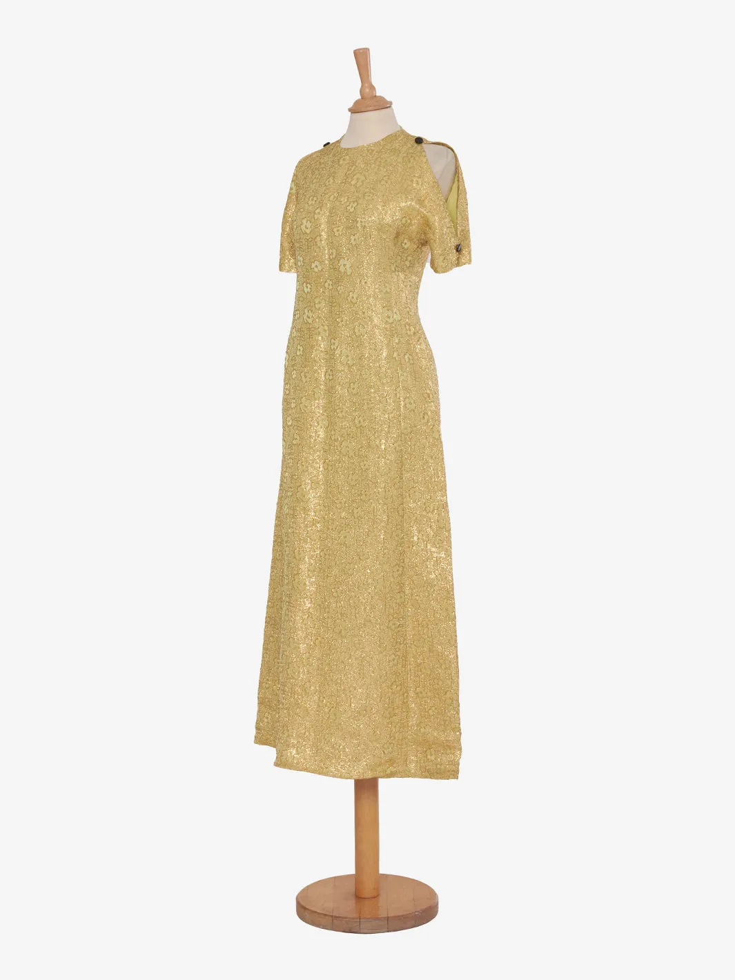 Vintage lurex brocade dress - ' 60s