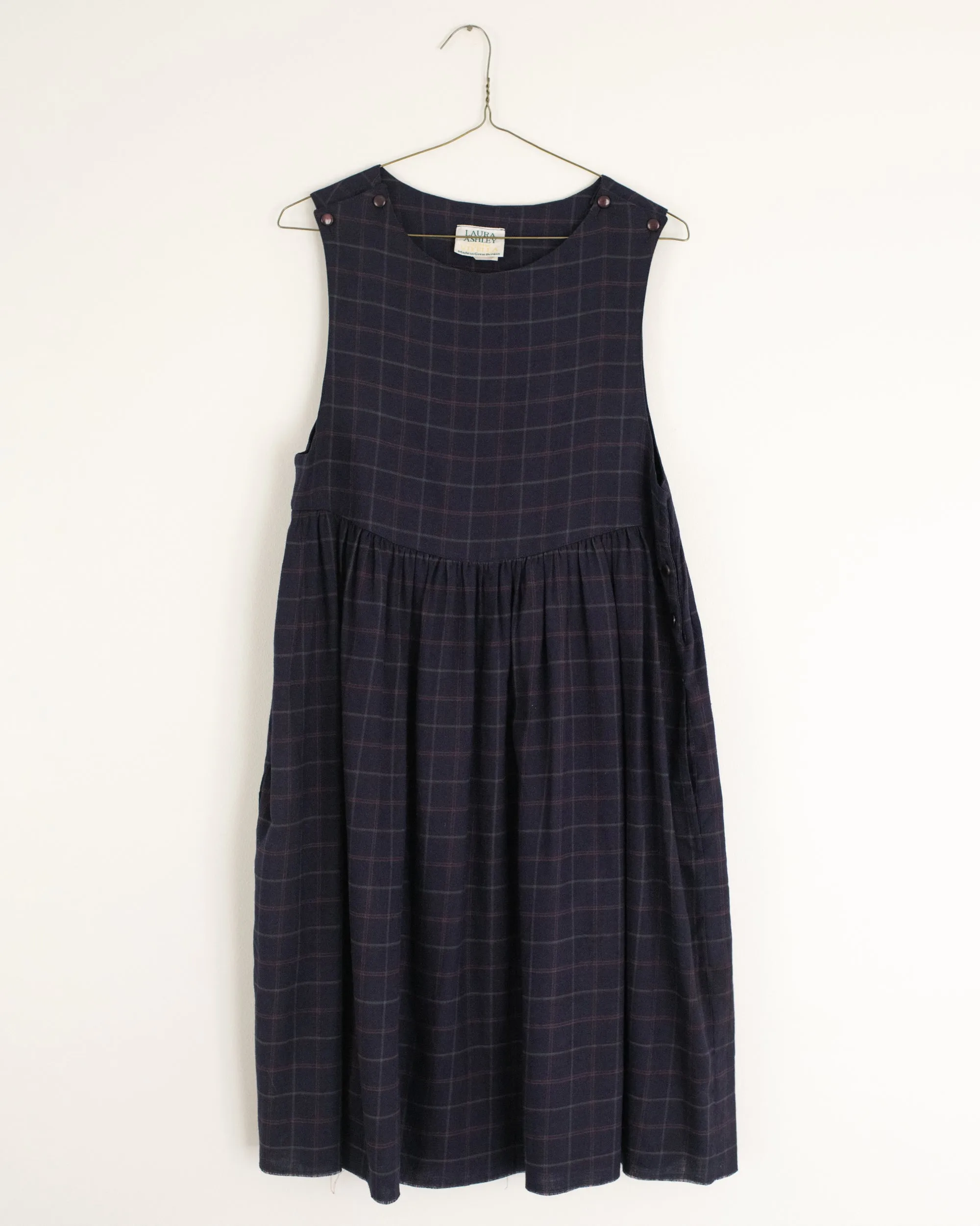 Vintage Purple Plaid Dress (S/M)