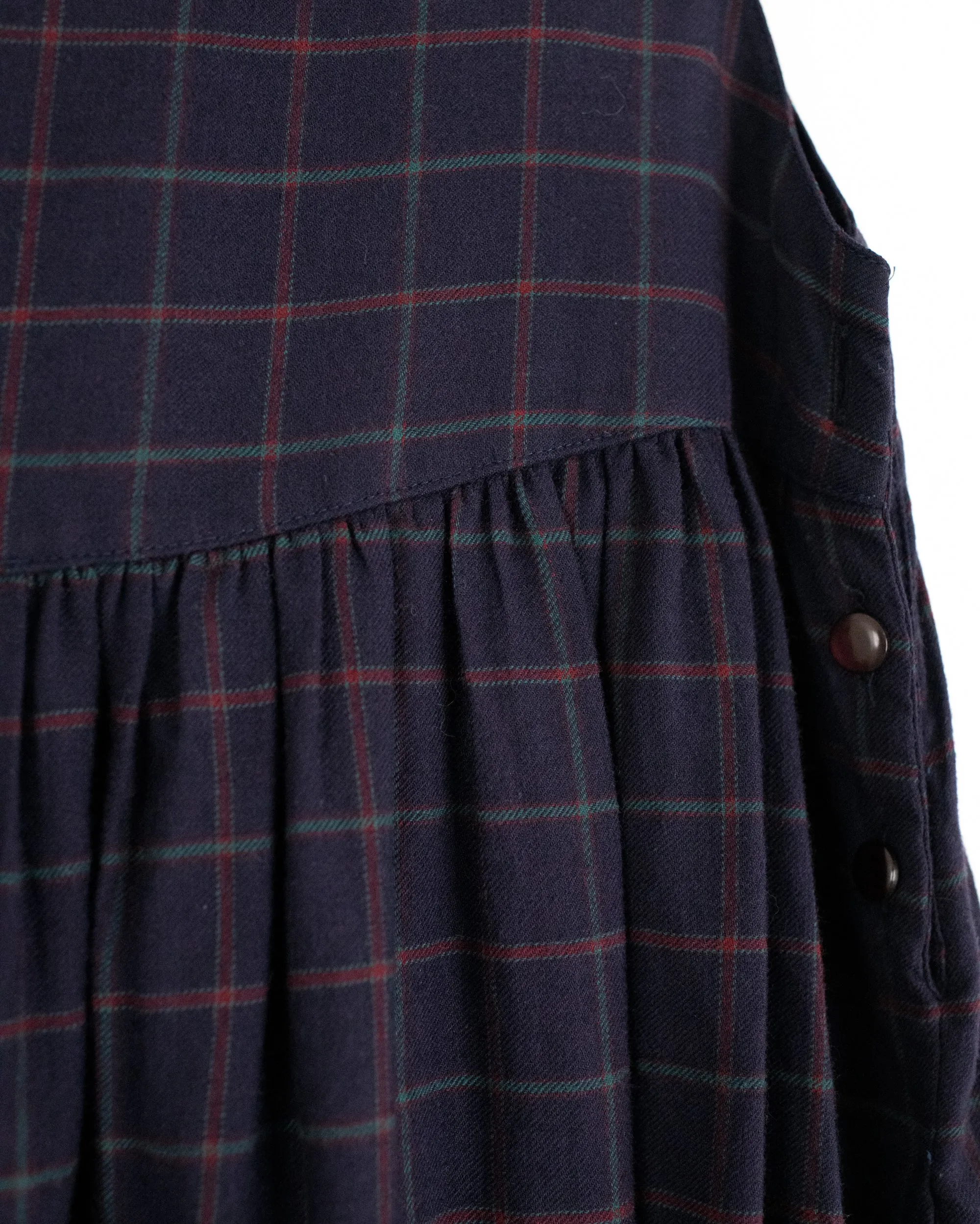 Vintage Purple Plaid Dress (S/M)