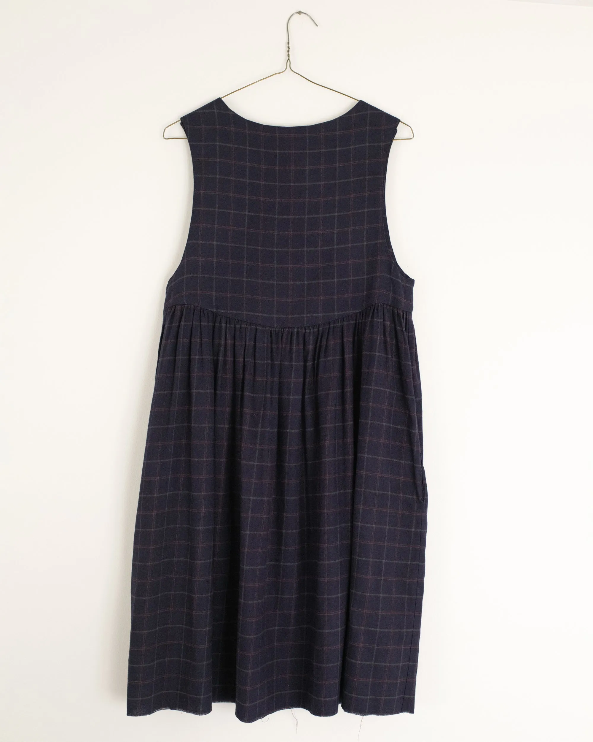 Vintage Purple Plaid Dress (S/M)