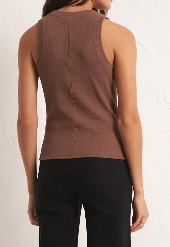 Z Supply - Sirena Rib Tank Top Whipped Mocha